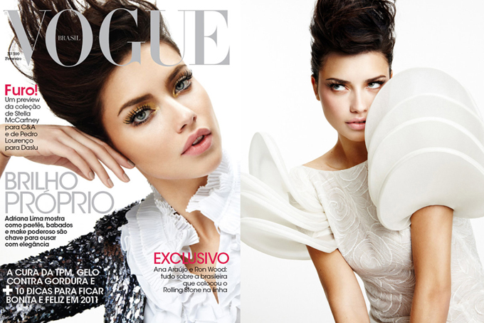 ������� ���� Adriana Lima � ����������� Vogue Brazil.