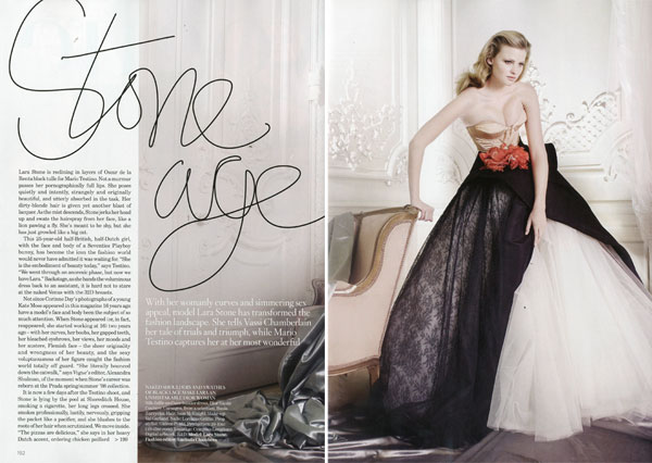 ���� ����� Lara Stone ��� Vogue UK, �������, 2009