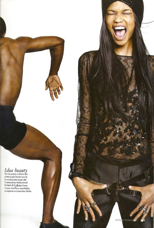 ������ ���� Chanel Iman  � Elle Italia 