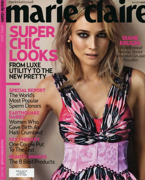 ����� ������ Diane Kruger  ��� Marie Claire UK ������ 2010